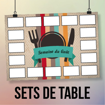 Sets de table / Sous-mains / Bloc-notes   Sets de table 