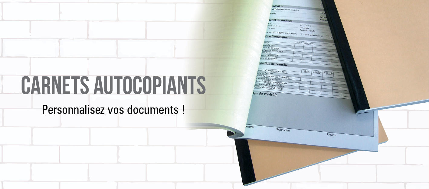 Carnet autocopiant / Liasse